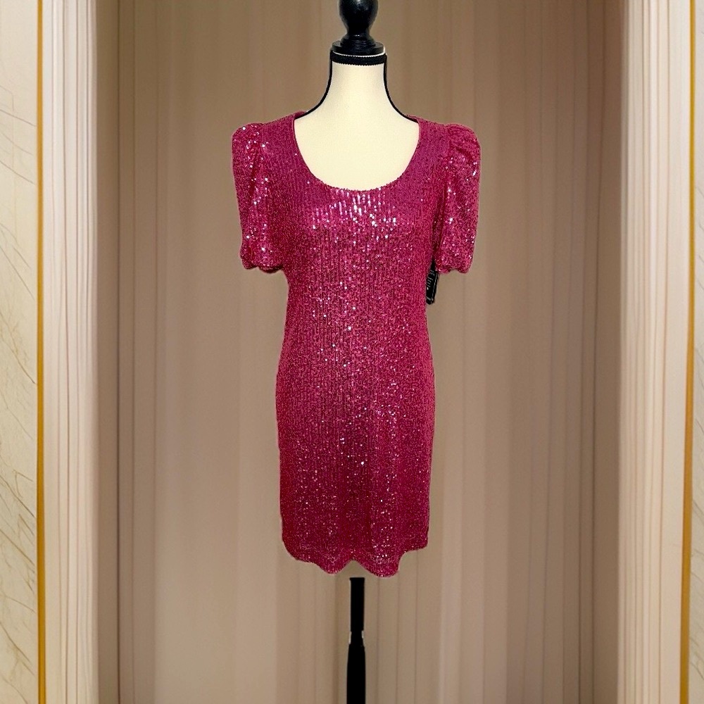 NWT Boston Proper Pink Sequin Dress - Size 8